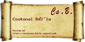 Csokonai Béla névjegykártya